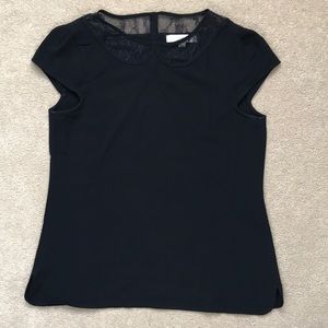 LOFT lace collar cut out blouse